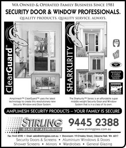 Stirling Glass + Aluminium Yellow Pages Full Page Ad