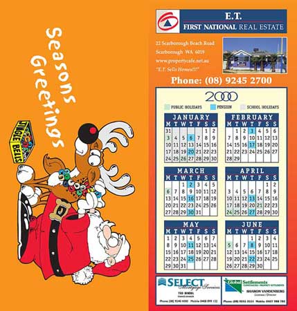 E.T. Calendar Card